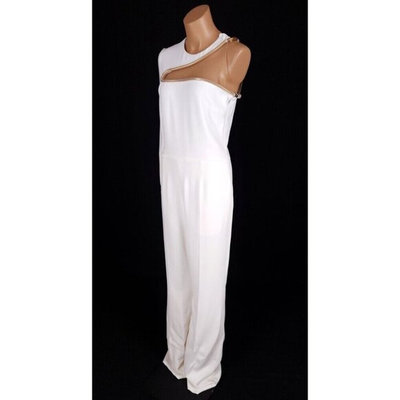 Stella McCartney Lyta One-Sleeve Cutout Jumpsuit Size 42 US 6 White $3340 - Picture 4 of 16